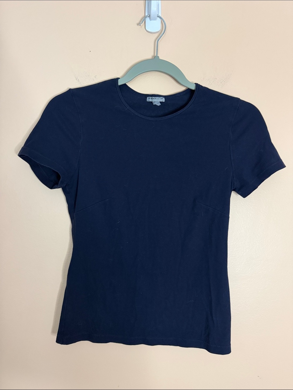 Women's Navy Short-Sleeve Crewneck Tee